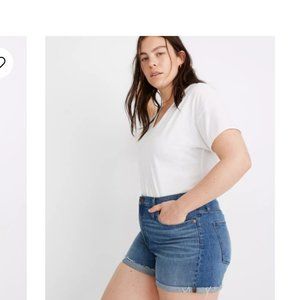 NWT Madewell 90's Vintage Frayed Deconstructed High-rise Denim Shorts Size 20-22